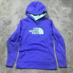 The North Face Hoodie Womens M Purple Green Fave-our-ite Pullover Outdoor Pocket